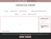 Tablet Screenshot of lecartonnageparisien.fr
